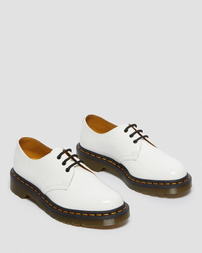 Women's Dr Martens 1461 Patent Leather Oxfords Shoes White | AU 362GSO